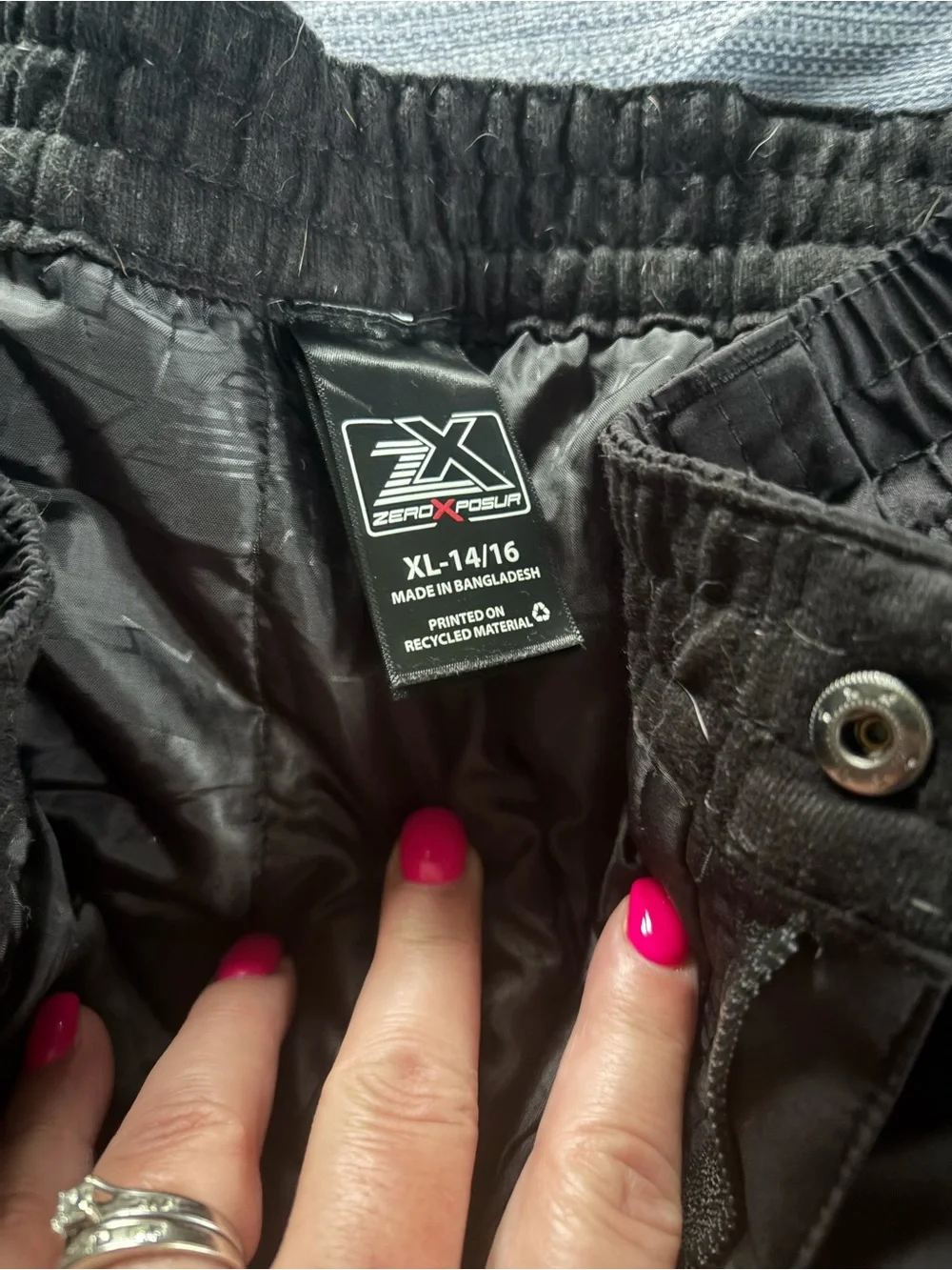 ZeroXposur Boys Black Cargo Snow Pants